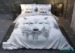 روتختی دو نفره طرح گرگ سفید برند ترکسان کد D338