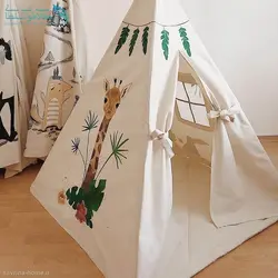 چادر سرخپوستی طرح زرافه