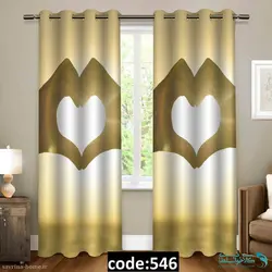 پرده پانچی طرح قلب مدل Sh-546