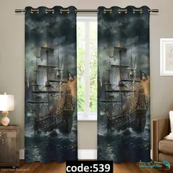 پرده پانچی طرح کشتی مدل Sh-539