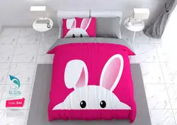 روتختی طرح خرگوشی برند ترکسان کد D44 یک نفره 4 تکه