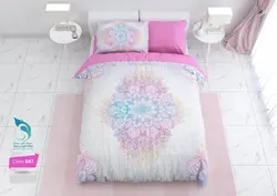 روتختی مدل اسلیمی برند ترکسان کد D87 یک نفره 4 تکه