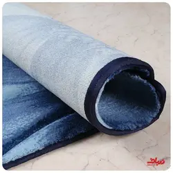 فرش سه بعدی زرباف طرح گلپر رنگ آبی