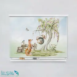 پرده شید اتاق کودک طرح روباه کد A3056