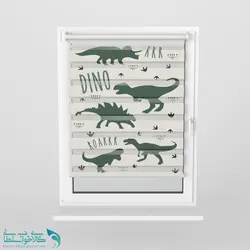 پرده زبرا اتاق کودک طرح دایناسور کد A3044