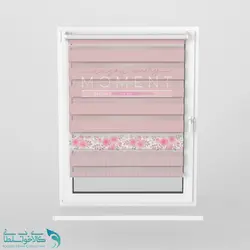 پرده زبرا اتاق کودک طرح رز صورتی کد A3045