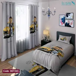 روتختی طرح تدی و ماشین زرد یکنفره کد BD1323