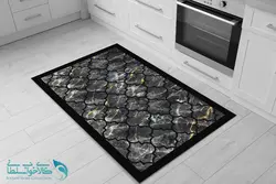 فرشینه آشپزخانه طرح سنگ تیره کد FR1537
