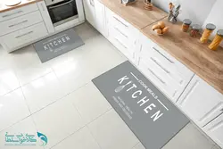 فرشینه آشپزخانه طرح kitchen طوسی کد FR1530