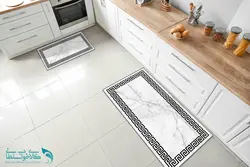 فرشینه آشپزخانه طرح سنگ سفید کد FR1523