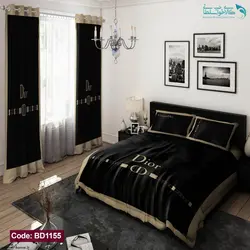 روتختی طرح Dior مشکی دونفره کد BD1155