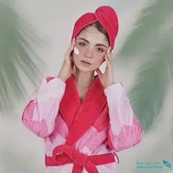حوله تن پوش زنانه طرح سورن صورتی برند پود ایران