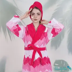 حوله تن پوش زنانه طرح سورن صورتی برند پود ایران