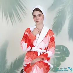 حوله تن پوش زنانه طرح سورن قرمز برند پود ایران