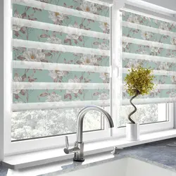 پرده زبرا طرح گل رز سفید آشپزخانه کد 1720