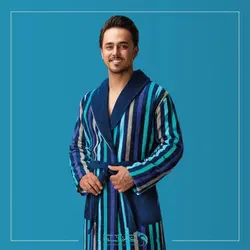 حوله تن پوش مردانه طرح آفتاب آبی برند پود ایران