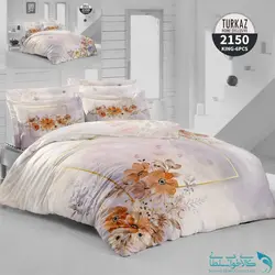 روتختی طرح گل آفتابی دو نفره برند Turkaz کد 2150