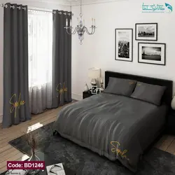 روتختی طرح رنگ طوسی دونفره کد BD1246