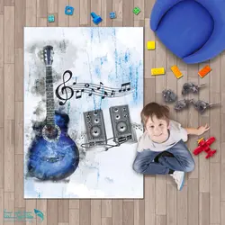 فرشینه اتاق کودک طرح گیتار کد A2187