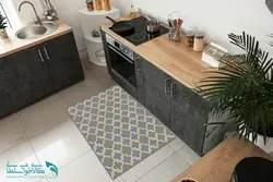 فرشینه آشپزخانه طرح داماس طوسی کد PU760