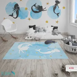 فرشینه اتاق کودک طرح پری دریایی کد A3135