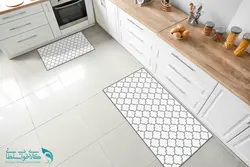 فرشینه آشپزخانه طرح داماس سفید کد PU738