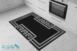 فرشینه آشپزخانه طرح طوسی مشکی کد FR1546