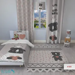 روتختی اتاق کودک طرح خرس ملکه سایز یکنفره کد A3232