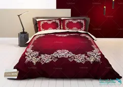 روتختی طرح زرشکی دو نفره برند turksan کد D379