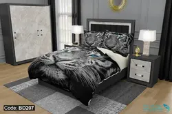 روتختی طرح شیر برند دکو کد BD207 | دارای قابلیت تغییر رنگ پشت لحاف و ملحفه