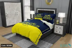 روتختی طرح hermes برند دکو کد BD388 | دارای قابلیت تغییر رنگ پشت لحاف و ملحفه