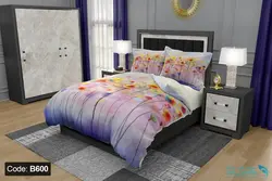 روتختی طرح گل آبرنگی برند دکو کد B600 | دارای قابلیت تغییر رنگ پشت لحاف و ملحفه