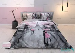 روتختی طرح پاریس صورتی دو نفره برند turksan کد D428