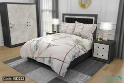 روتختی طرح هندسی سنگ مرمر برند دکو کد BD222 | دارای قابلیت تغییر رنگ پشت لحاف و ملحفه