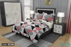 روتختی طرح لوزی خال خالی برند دکو کد BD398 | دارای قابلیت تغییر رنگ پشت لحاف و ملحفه