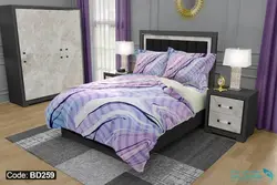 روتختی طرح آبرنگی برند دکو کد BD259 | دارای قابلیت تغییر رنگ پشت لحاف و ملحفه