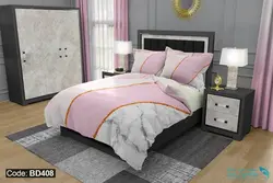 روتختی طرح لوزی با سنگ مرمر برند دکو کد BD408 | دارای قابلیت تغییر رنگ پشت لحاف و ملحفه