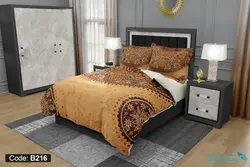 روتختی طرح اسلیمی برند دکو کد B216 | دارای قابلیت تغییر رنگ پشت لحاف و ملحفه