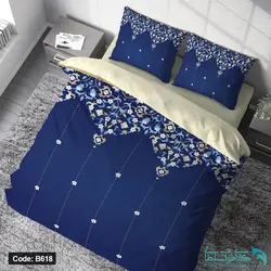 روتختی طرح اسلیمی برند دکو کد B618 | دارای قابلیت تغییر رنگ پشت لحاف و ملحفه