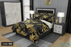 روتختی طرح برگ برند دکو کد B82 | دارای قابلیت تغییر رنگ پشت لحاف و ملحفه