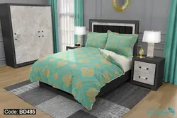 روتختی طرح اسلیمی برند دکو کد BD485 | دارای قابلیت تغییر رنگ پشت لحاف و ملحفه