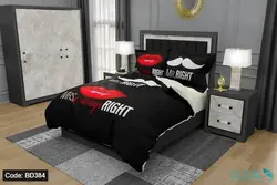 روتختی طرح خانم و آقا برند دکو کد BD384 | دارای قابلیت تغییر رنگ پشت لحاف و ملحفه