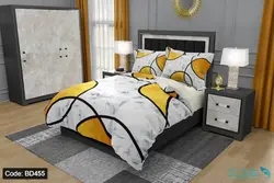 روتختی طرح دایره سنگ مرمر برند دکو کد BD455 | دارای قابلیت تغییر رنگ پشت لحاف و ملحفه