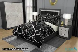 روتختی طرح شاخه و برگ برند دکو کد B708-1 | دارای قابلیت تغییر رنگ پشت لحاف و ملحفه