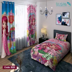 روتختی طرح دختر توت فرنگی یکنفره کد B25