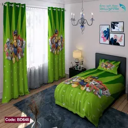 روتختی طرح سگ های نگهبان سبز یکنفره کد BD648