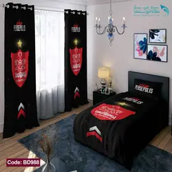 روتختی طرح پرسپولیس مشکی یکنفره کد BD988