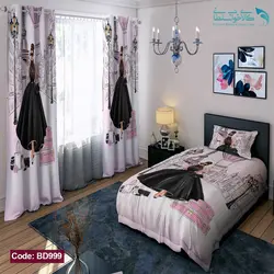 روتختی طرح ایفل صورتی یکنفره کد BD999