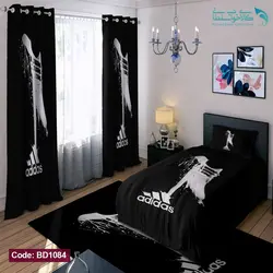 روتختی طرح adidas مشکی یکنفره کد BD1084