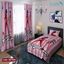 روتختی طرح دختر کفشدوزکی یکنفره کد BD1038